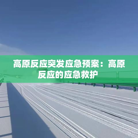 高原反应突发应急预案：高原反应的应急救护 