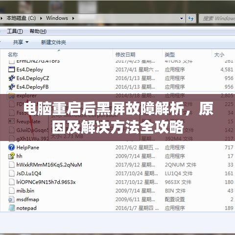 电脑重启后黑屏故障解析，原因及解决方法全攻略