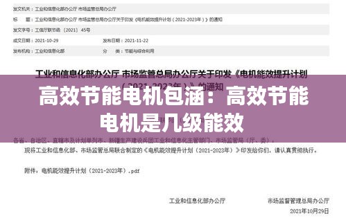 高效节能电机包涵：高效节能电机是几级能效 