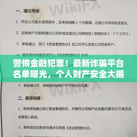 警惕金融犯罪！最新诈骗平台名单曝光，个人财产安全大揭秘