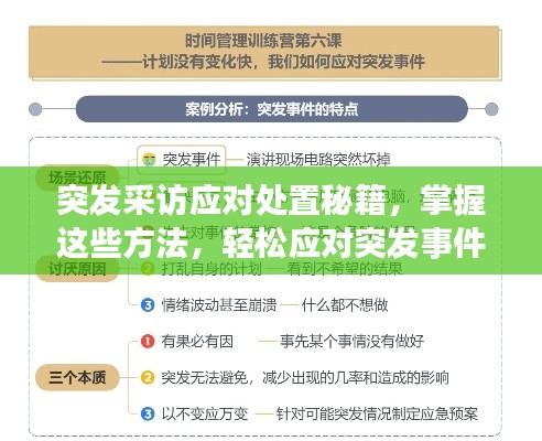 突发采访应对处置秘籍，掌握这些方法，轻松应对突发事件报道！