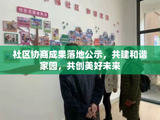 社区协商成果落地公示，共建和谐家园，共创美好未来
