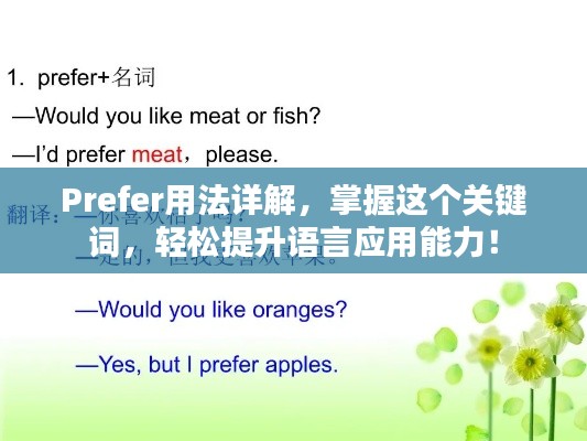 Prefer用法详解，掌握这个关键词，轻松提升语言应用能力！