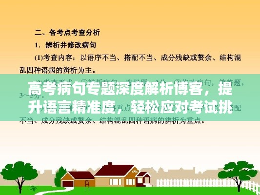 高考病句专题深度解析博客，提升语言精准度，轻松应对考试挑战！