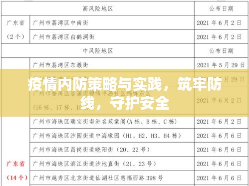 疫情内防策略与实践，筑牢防线，守护安全