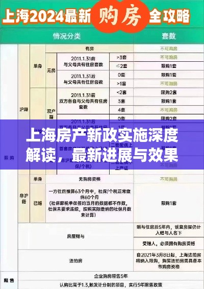 上海房产新政实施深度解读，最新进展与效果分析