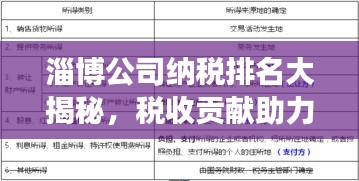 淄博公司纳税排名大揭秘，税收贡献助力经济发展同步前行