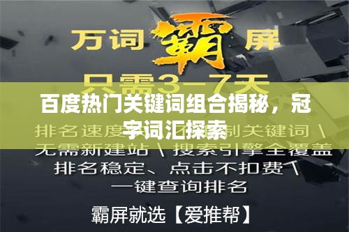 百度热门关键词组合揭秘，冠字词汇探索