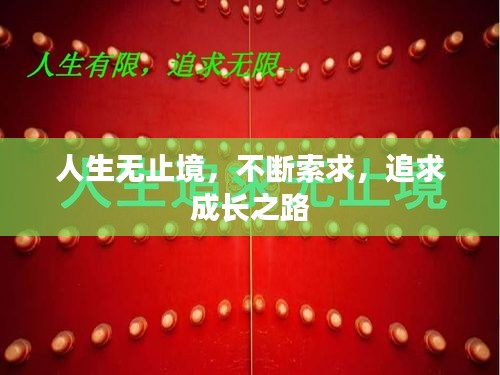 人生无止境，不断索求，追求成长之路