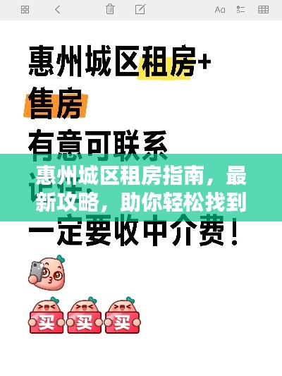 惠州城区租房指南，最新攻略，助你轻松找到心仪房源
