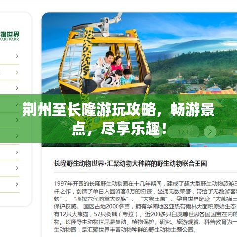 荆州至长隆游玩攻略，畅游景点，尽享乐趣！
