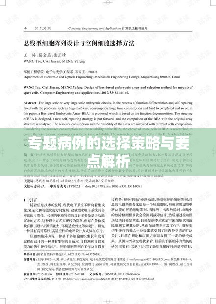 专题病例的选择策略与要点解析