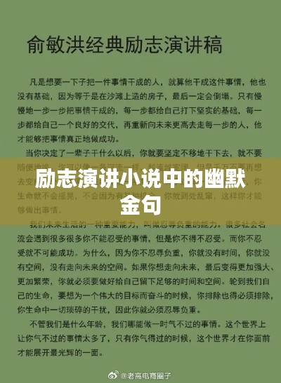 励志演讲小说中的幽默金句