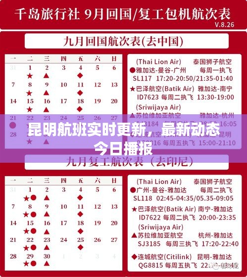 昆明航班实时更新，最新动态今日播报