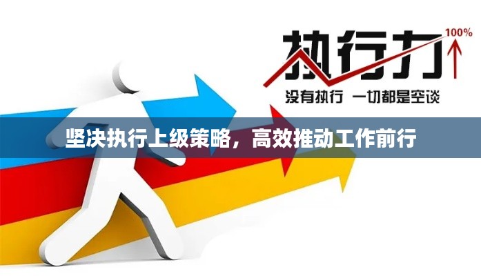 坚决执行上级策略，高效推动工作前行