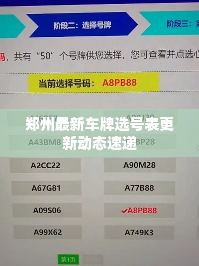 郑州最新车牌选号表更新动态速递