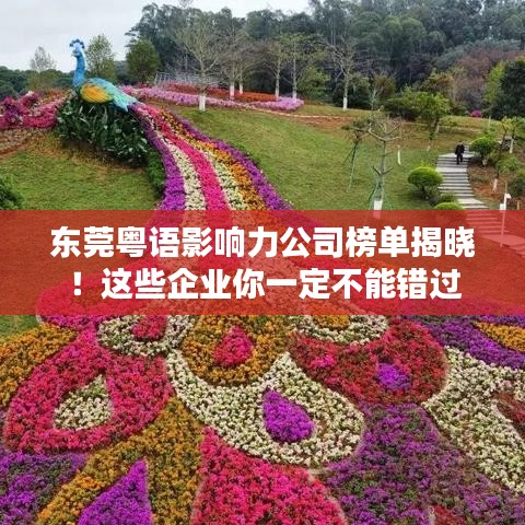 东莞粤语影响力公司榜单揭晓！这些企业你一定不能错过