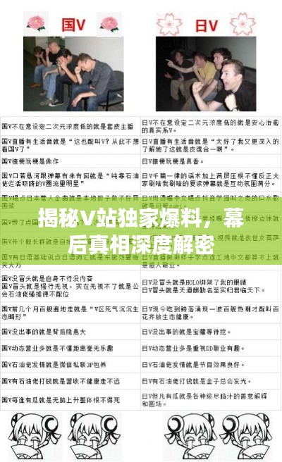 揭秘V站独家爆料，幕后真相深度解密