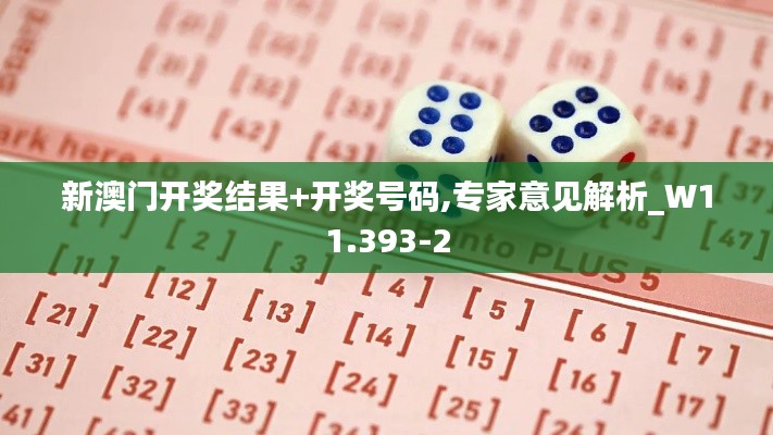 新澳门开奖结果+开奖号码,专家意见解析_W11.393-2