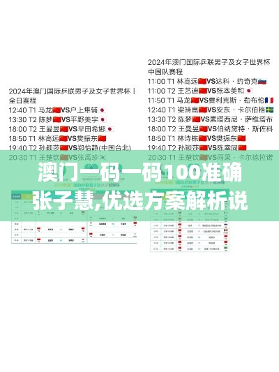 澳门一码一码100准确张子慧,优选方案解析说明_Holo22.386-4