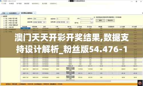 澳门天天开彩开奖结果,数据支持设计解析_粉丝版54.476-1