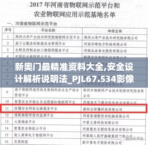 新奥门最精准资料大全,安全设计解析说明法_PJL67.534影像处理版