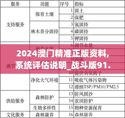 2024澳门精准正版资料,系统评估说明_战斗版91.389-5